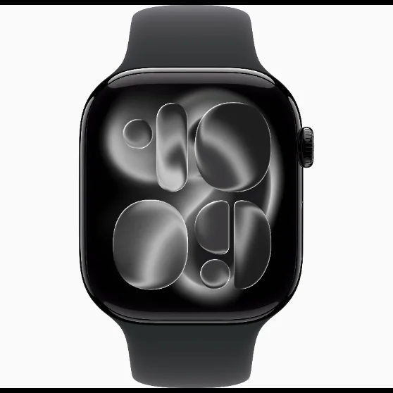 APPLE Watch Series 10 - 46 mm Jet Black Aluminium Case with Black Sport Band, M/L